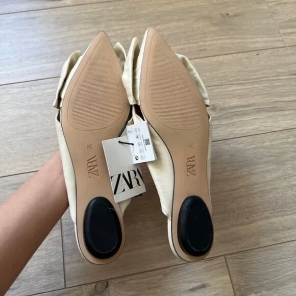 Zara Flat Leather Shoes with Ties EUR 38 - Picture 14 of 15